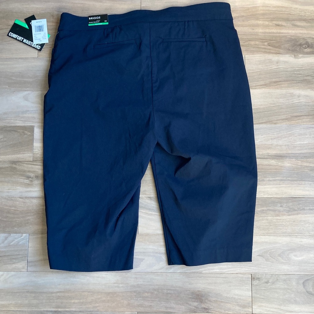 Briggs navy blue millennium Capri stretch comfort waistband hidden elastic 18W - Picture 9 of 17
